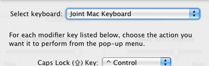 Zrzut ekranu pokazujący okno "wybierz klawiaturę"