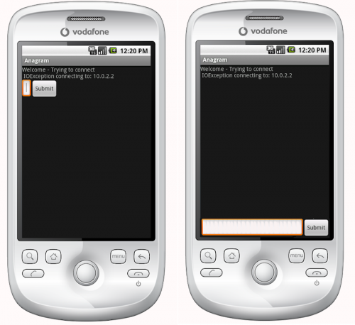 Układ Android-rzeczywisty (po lewej) i pożądany (po prawej)