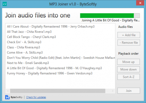 Aplikacja MP3 Joiner