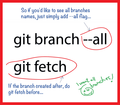 Git branch --all to get all branch
